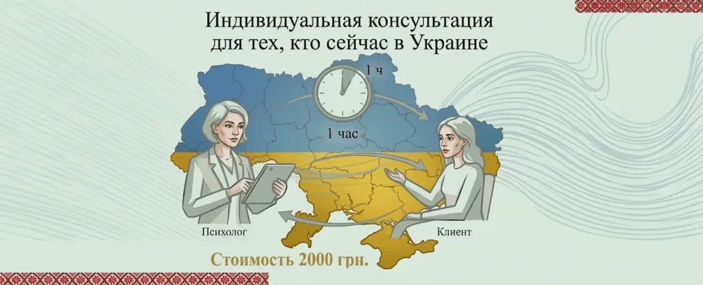 Home Индивидуальная консультация для проживающих в Украине - психолог онлайн
